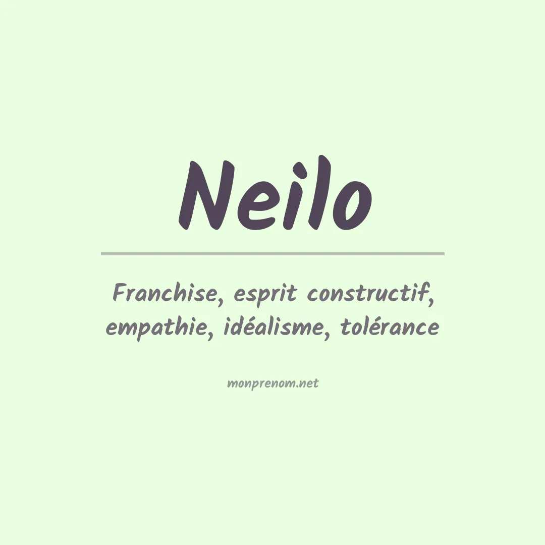 Signification du Prénom Neilo