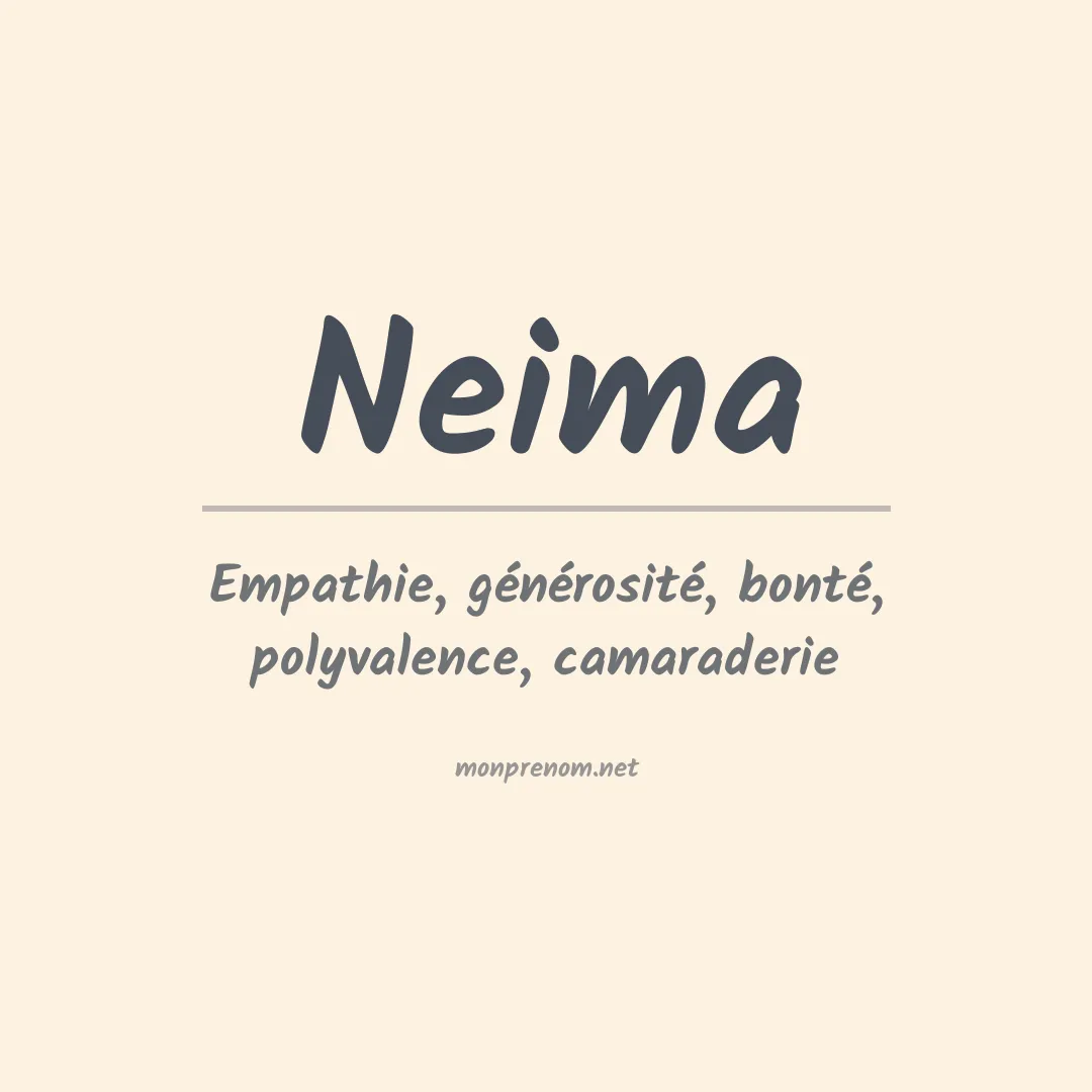 Signification du Prénom Neima