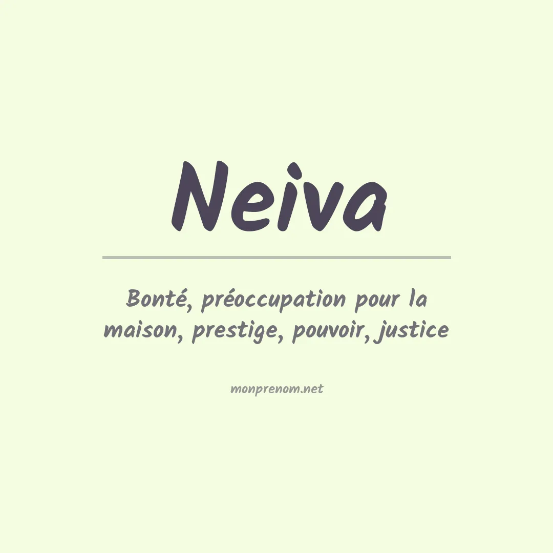 Signification du Prénom Neiva