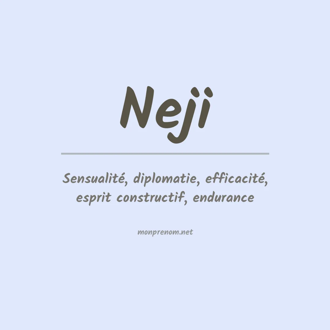 Signification du Prénom Neji Signification du Prénom Neji