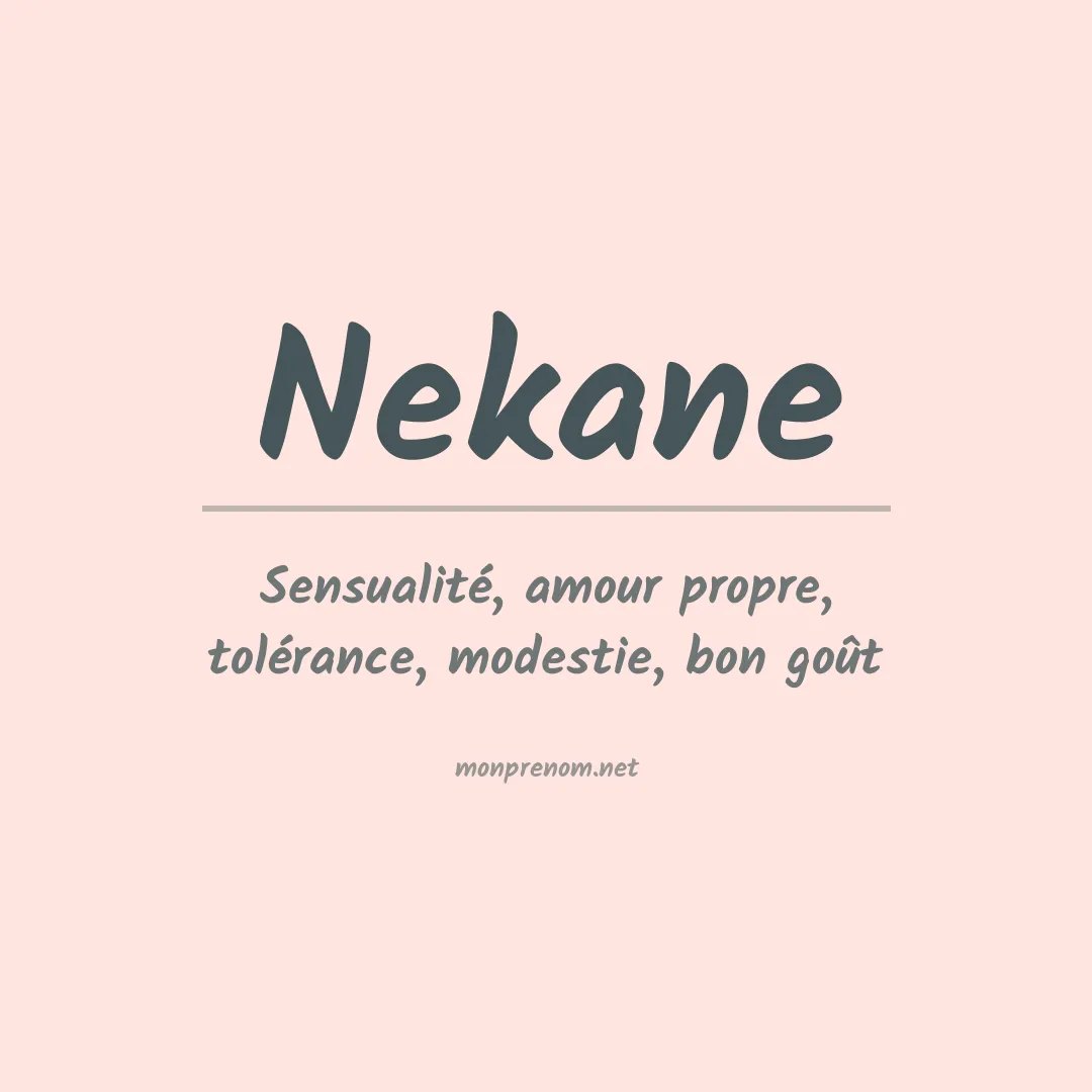 Signification du Prénom Nekane Signification du Prénom Nekane