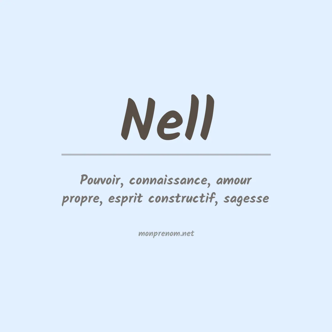 Signification du Prénom Nell