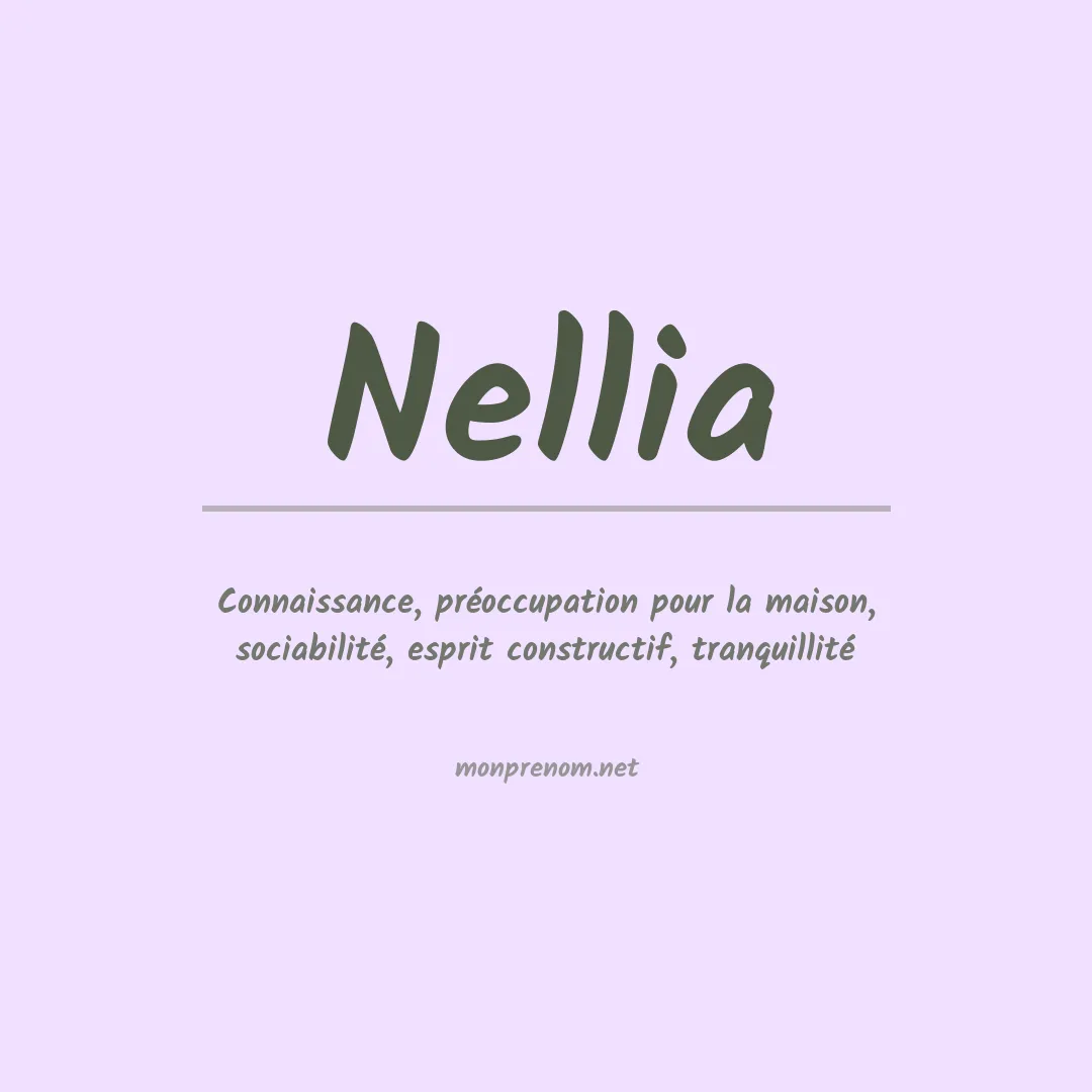 Signification du Prénom Nellia Signification du Prénom Nellia