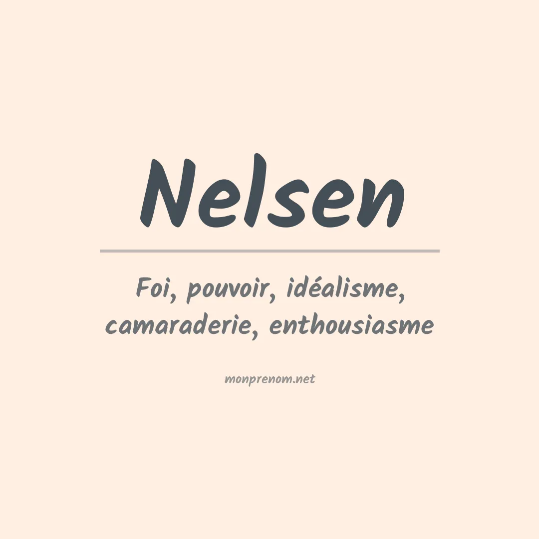 Signification du Prénom Nelsen
