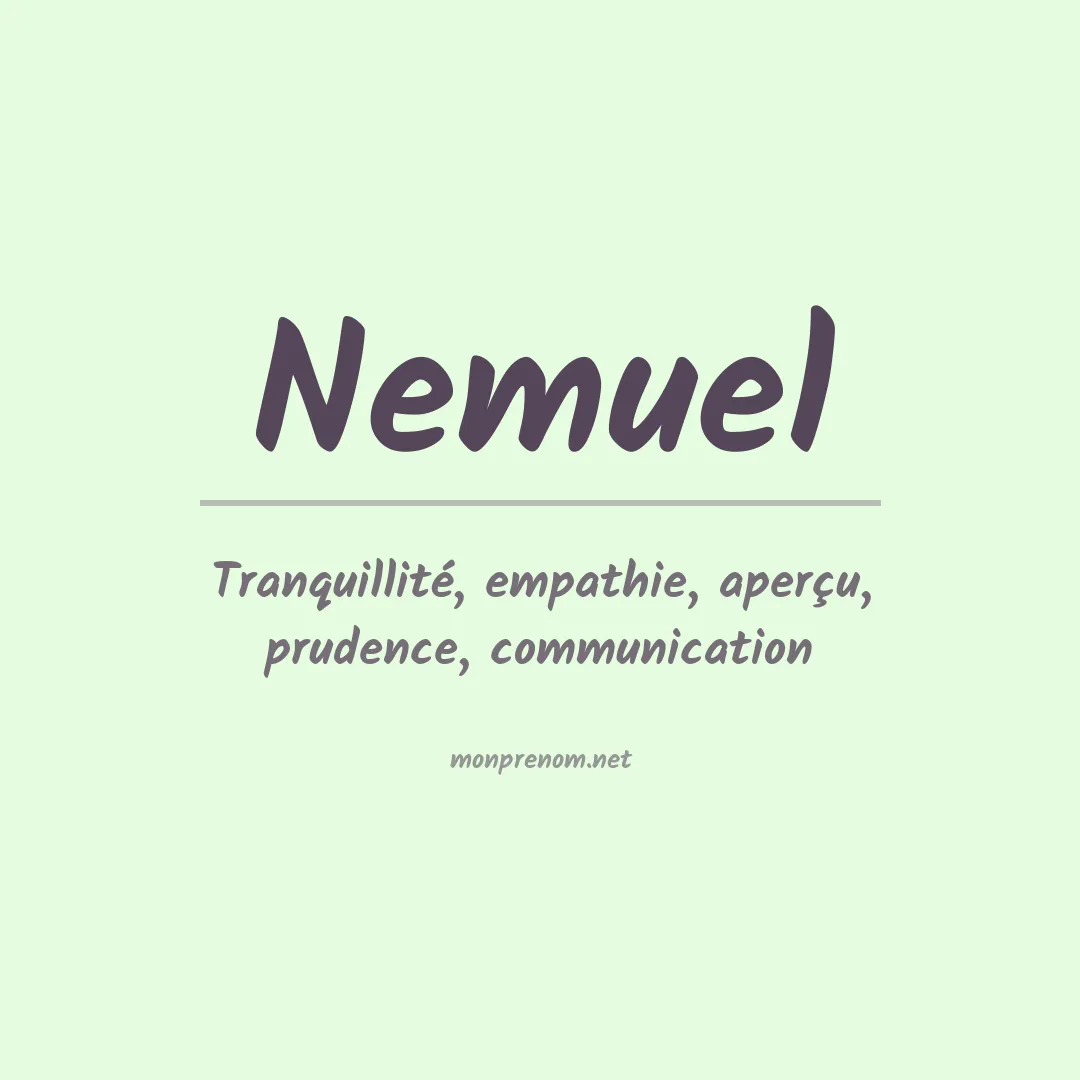 Signification du Prénom Nemuel Signification du Prénom Nemuel