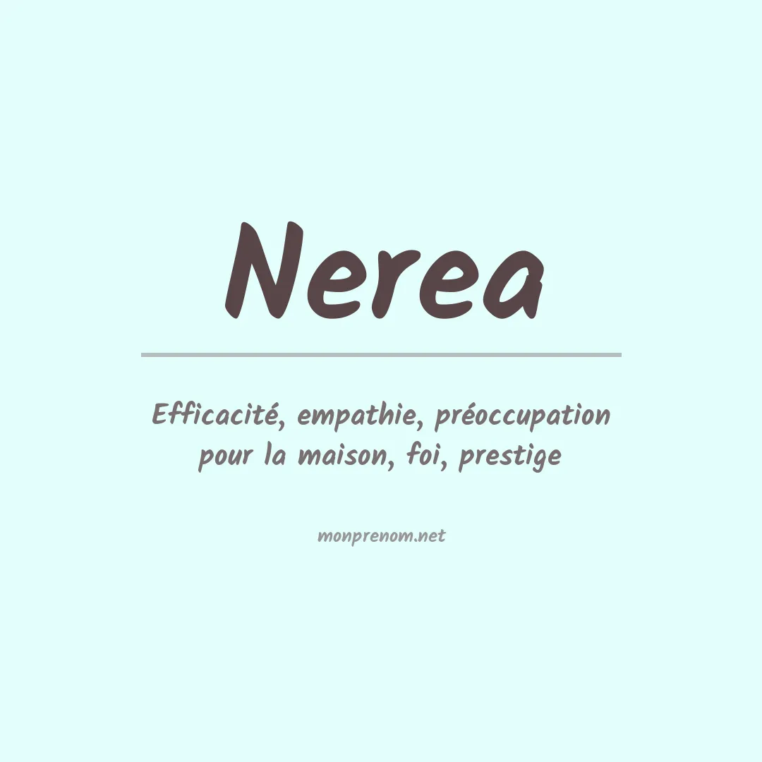 Signification du Prénom Nerea