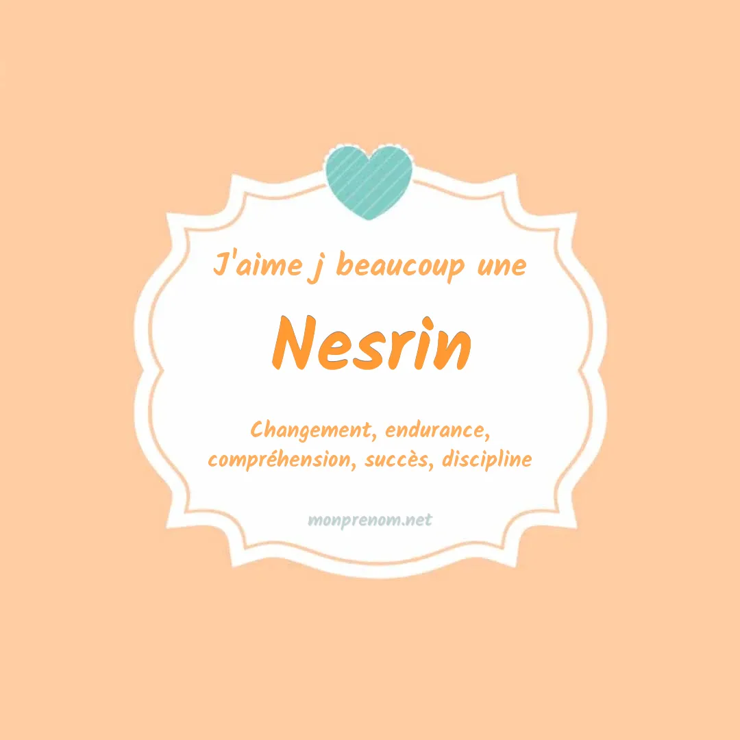 j'aime beaucoup Nesrin