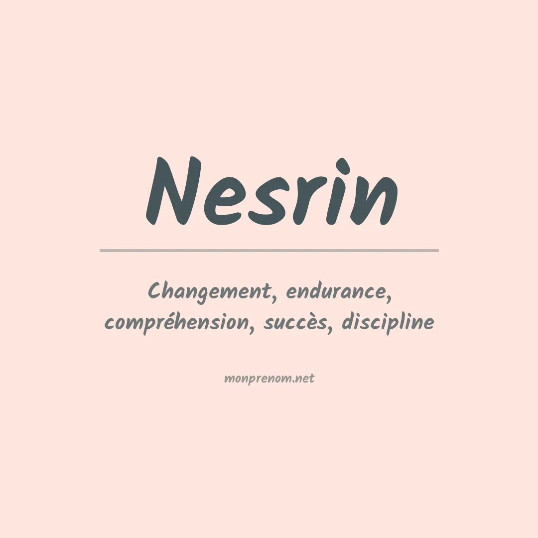 Signification du Prénom Nesrin Signification du Prénom Nesrin