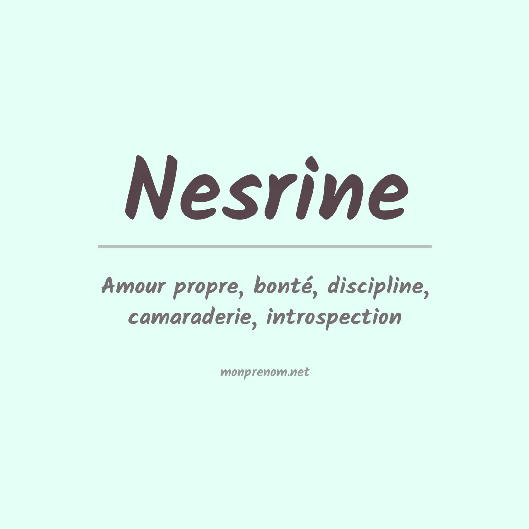 Signification du Prénom Nesrine Signification du Prénom Nesrine