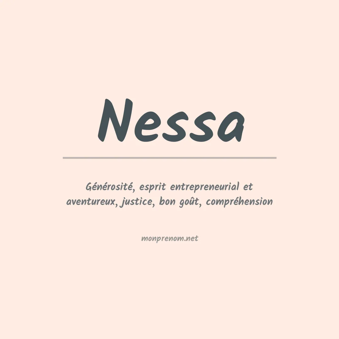 Signification du Prénom Nessa Signification du Prénom Nessa