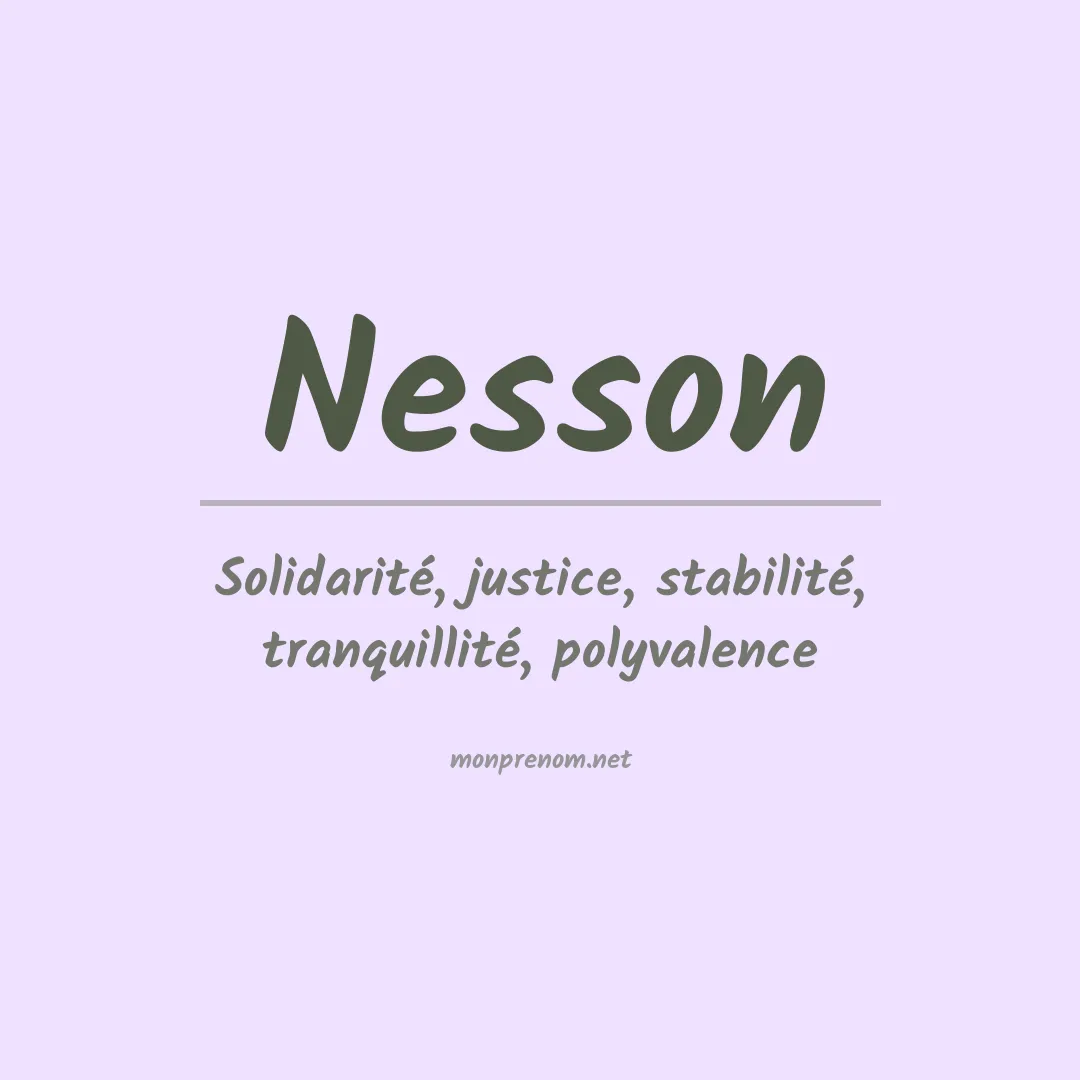 Signification du Prénom Nesson