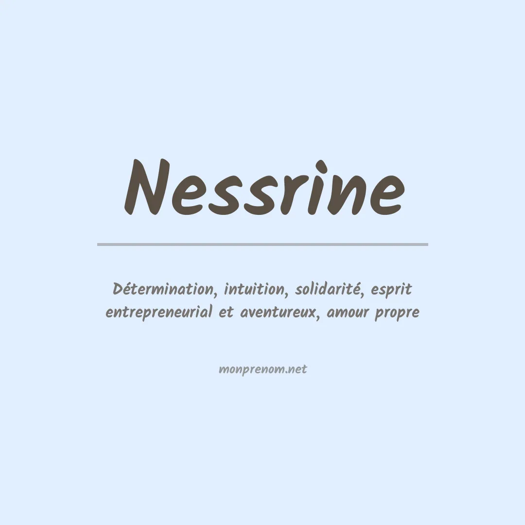 Signification du Prénom Nessrine Signification du Prénom Nessrine