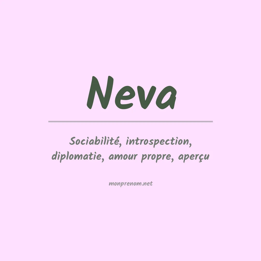 Signification du Prénom Neva