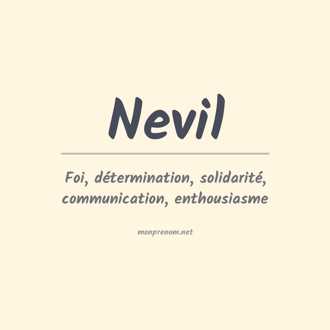 Signification du Prénom Nevil