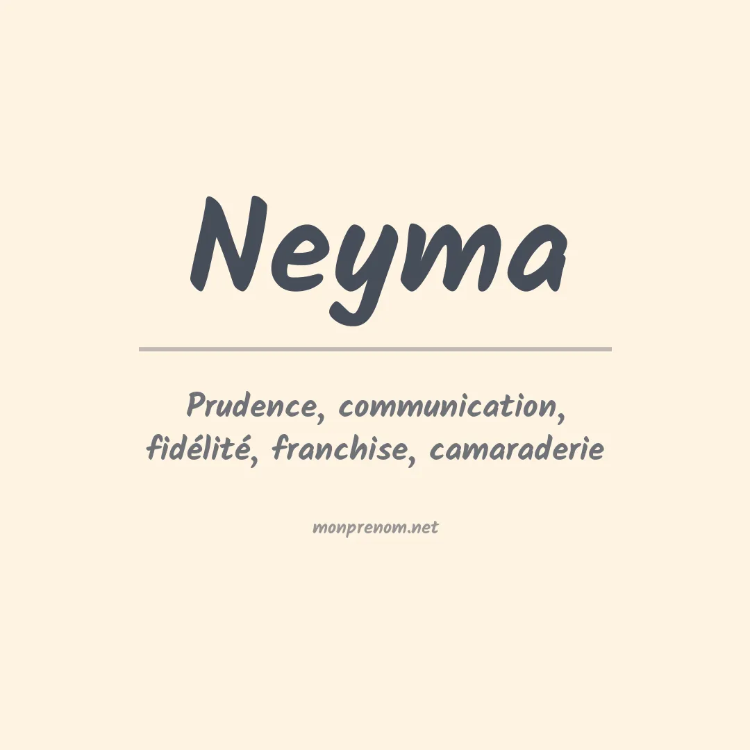 Signification du Prénom Neyma Signification du Prénom Neyma