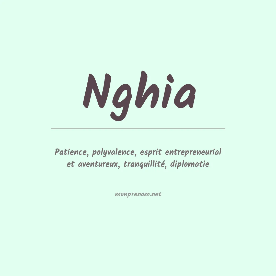 Signification du Prénom Nghia