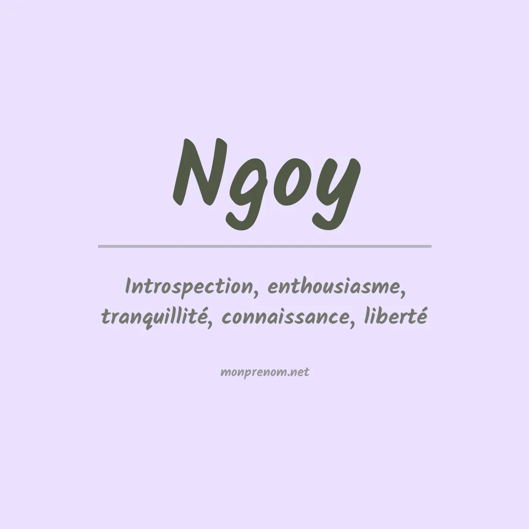 Signification du Prénom Ngoy Signification du Prénom Ngoy