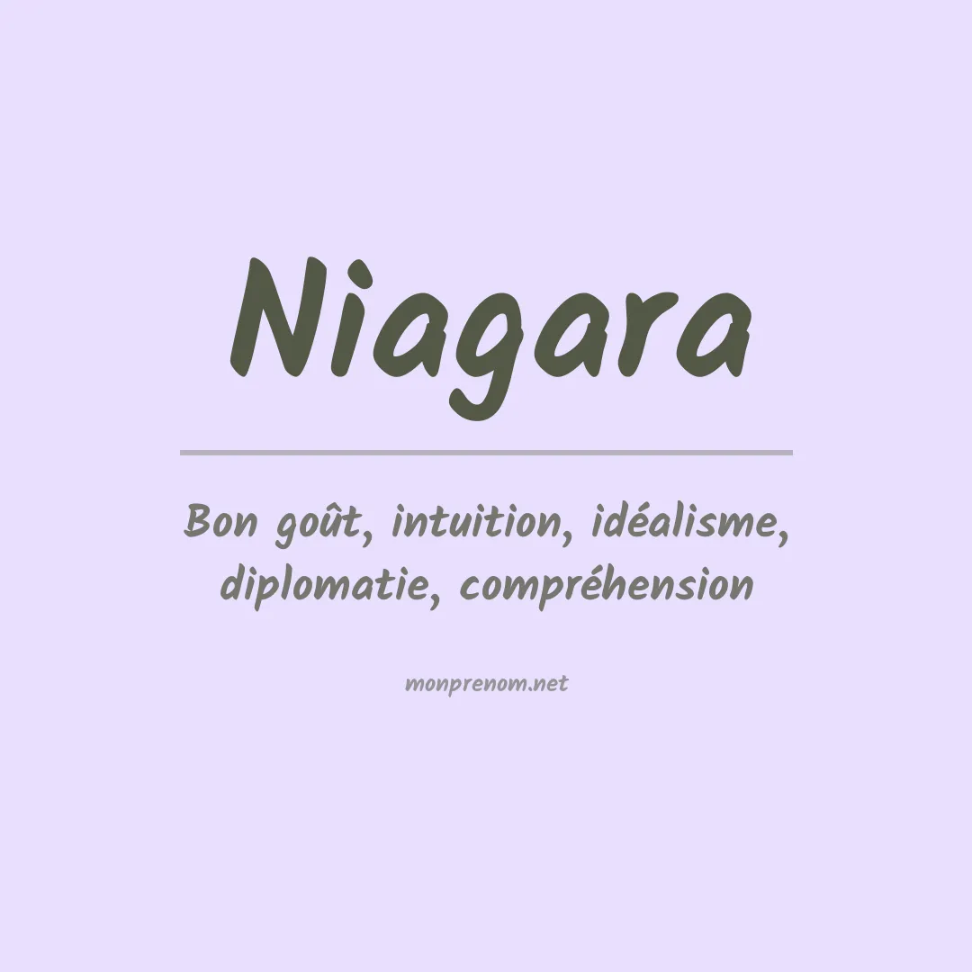 Signification du Prénom Niagara Signification du Prénom Niagara