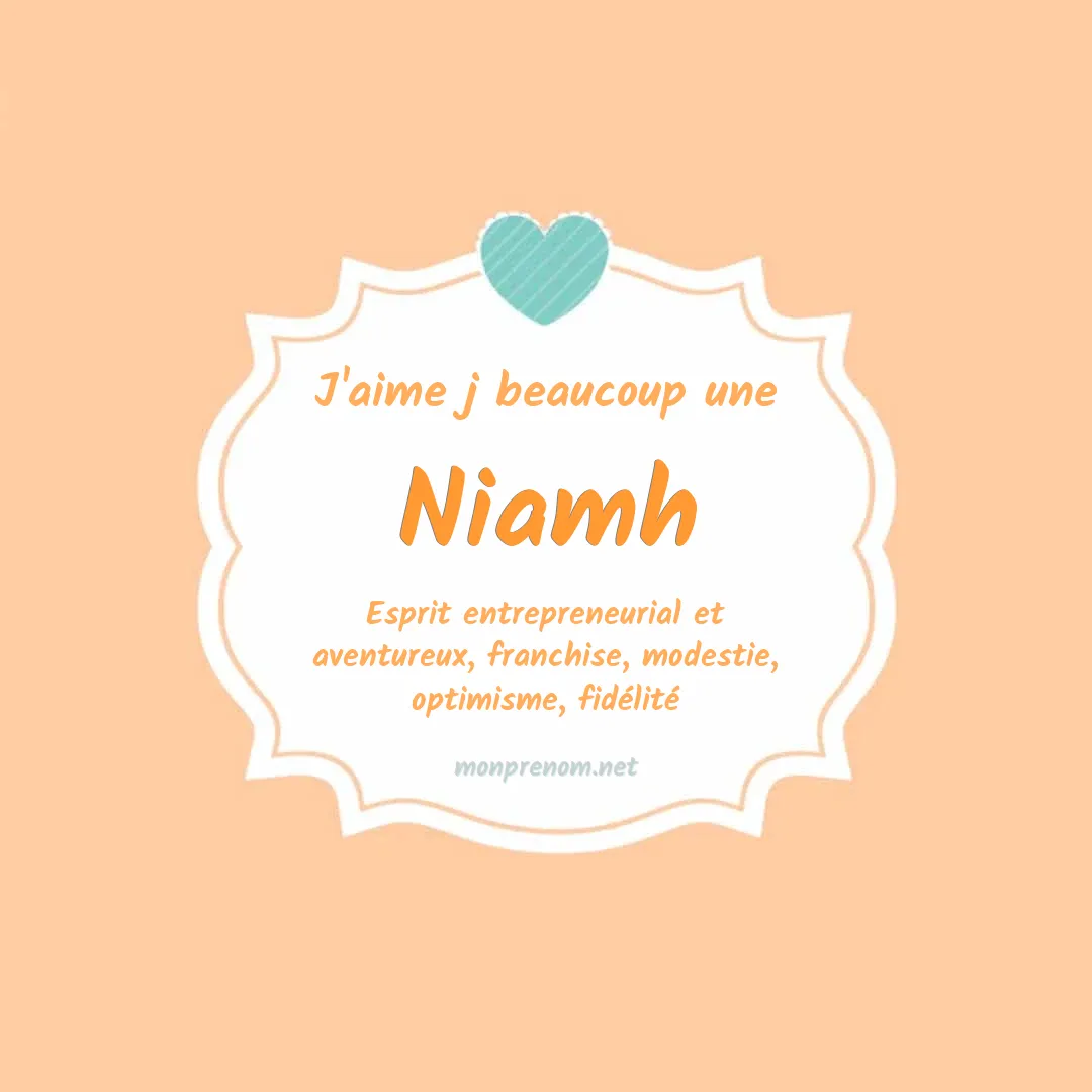 j'aime beaucoup Niamh