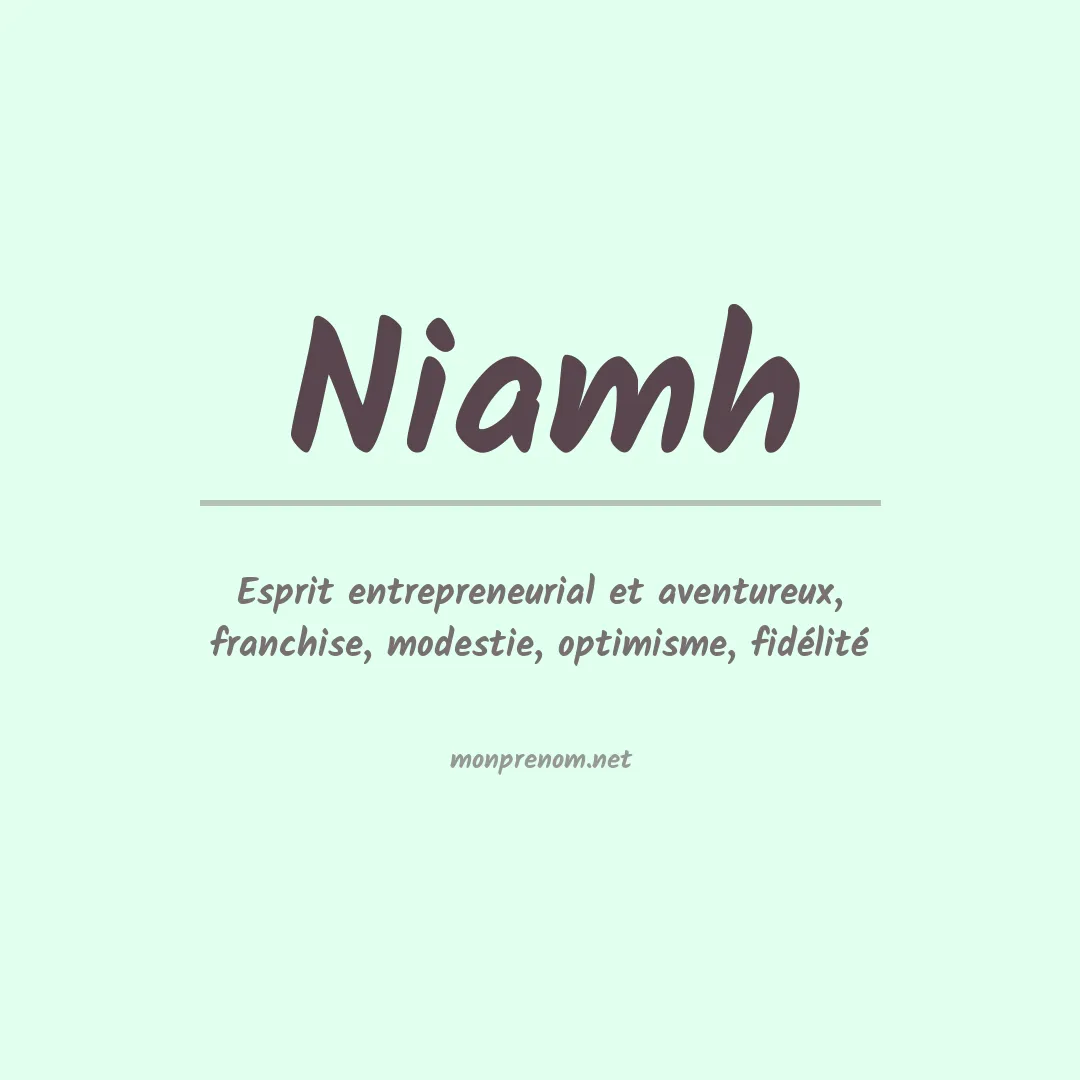Signification du Prénom Niamh Signification du Prénom Niamh
