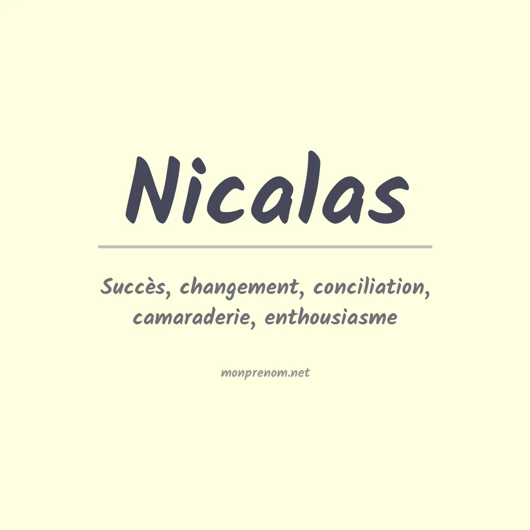 Signification du Prénom Nicalas