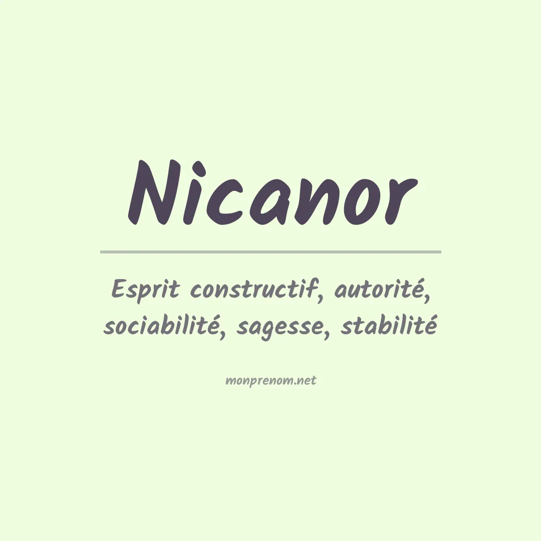 Signification du Prénom Nicanor