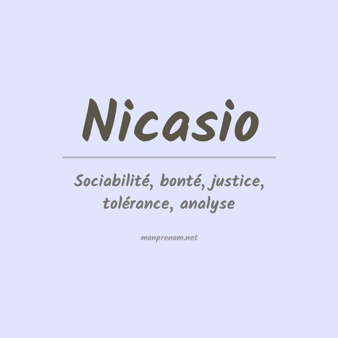 Signification du Prénom Nicasio Signification du Prénom Nicasio
