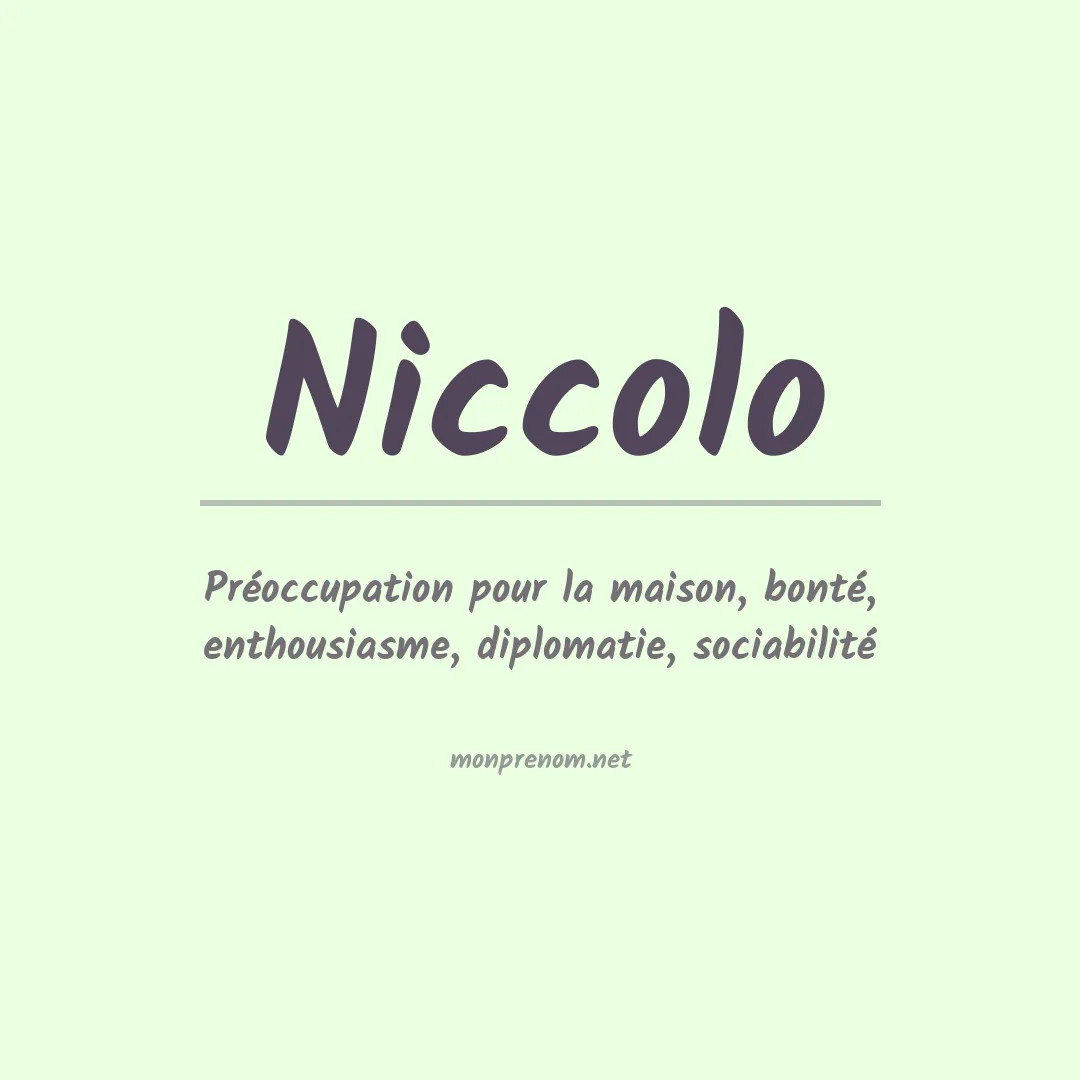 Signification du Prénom Niccolo Signification du Prénom Niccolo