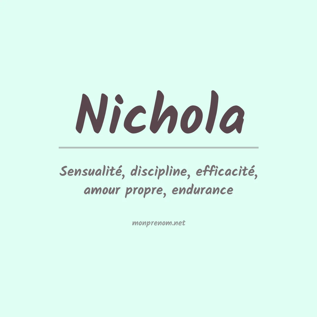 Signification du Prénom Nichola Signification du Prénom Nichola