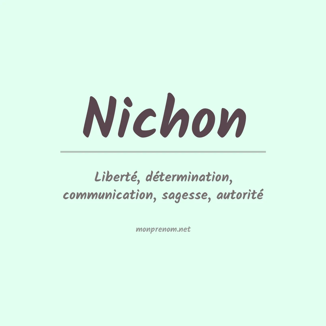 Signification du Prénom Nichon Signification du Prénom Nichon