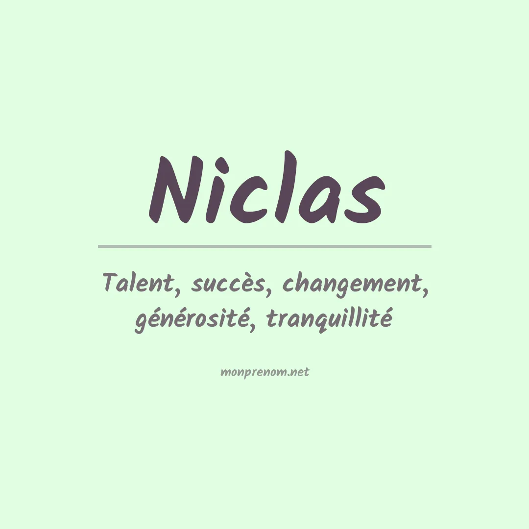 Signification du Prénom Niclas