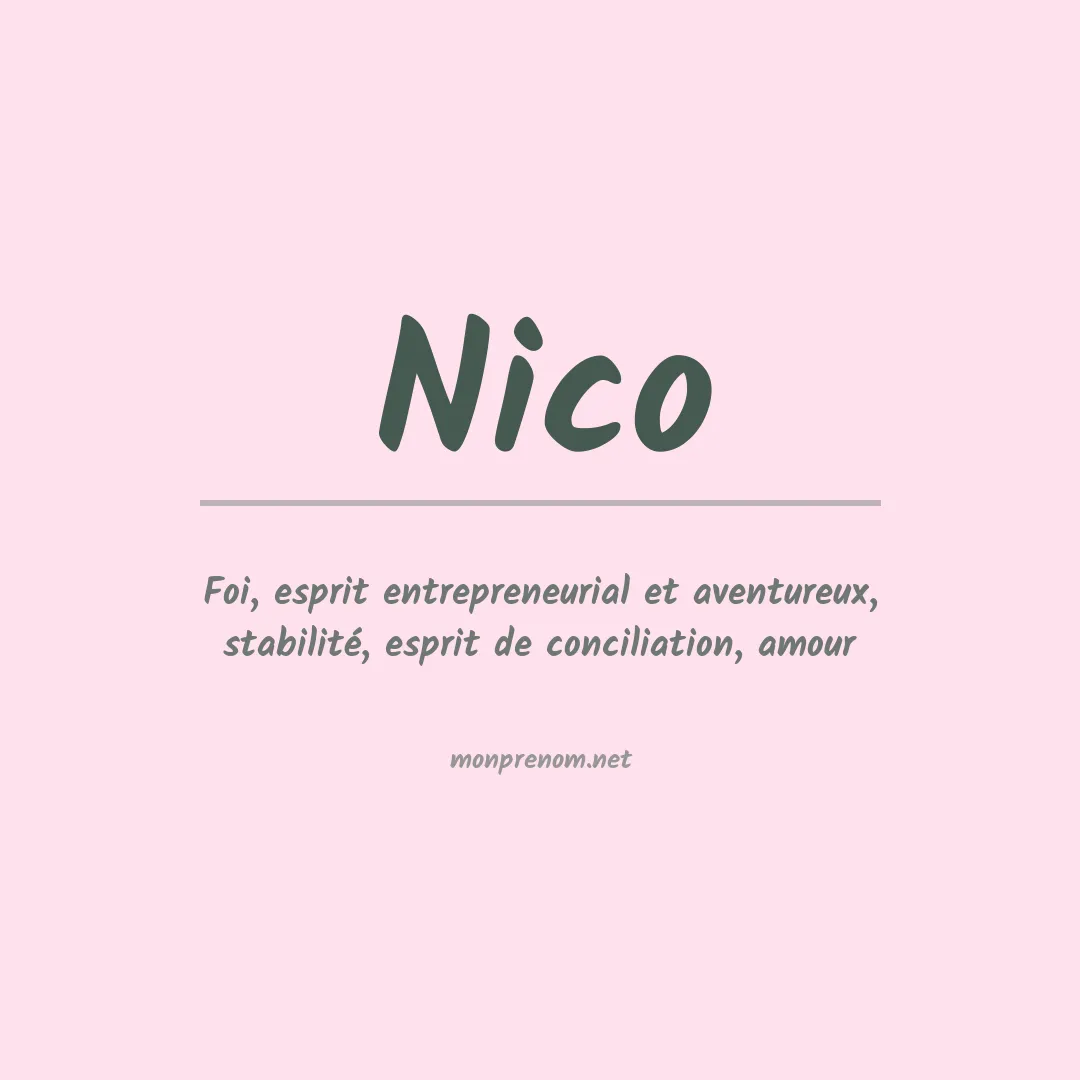 Signification du Prénom Nico
