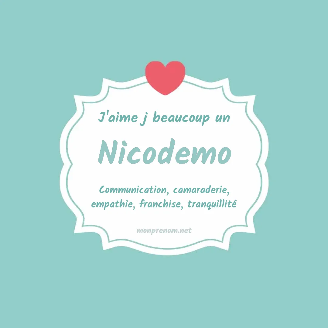 j'aime beaucoup Nicodemo