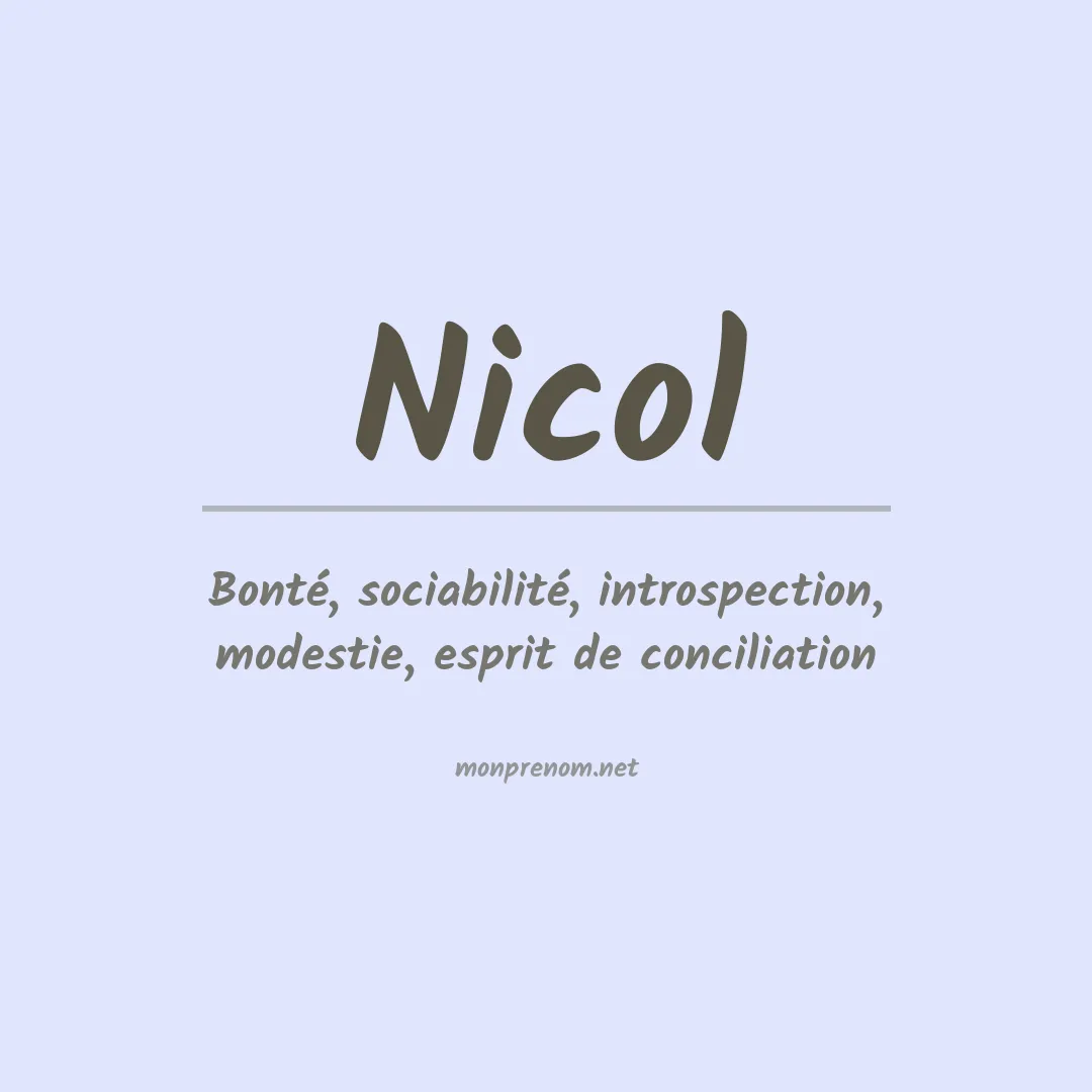Signification du Prénom Nicol