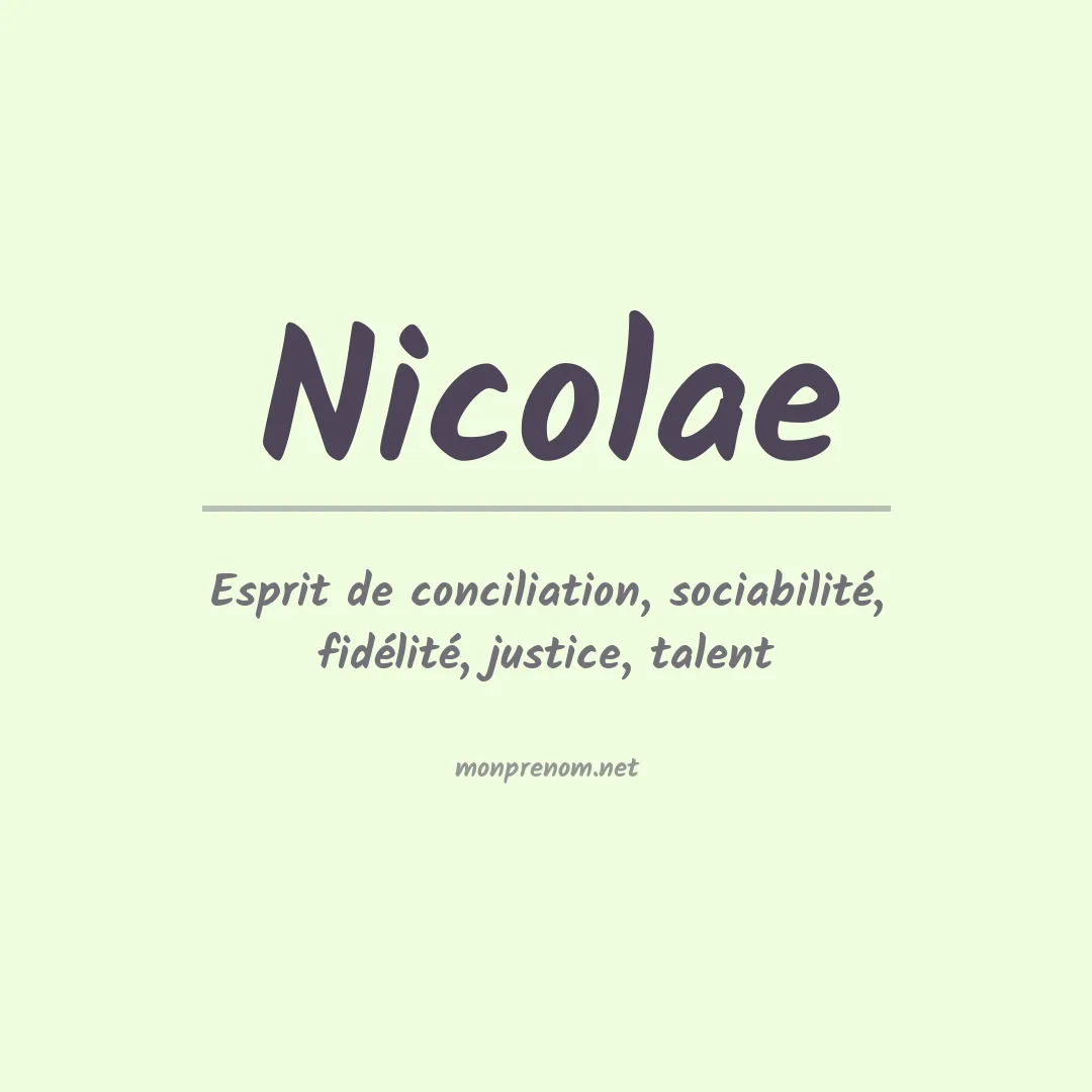 Signification du Prénom Nicolae