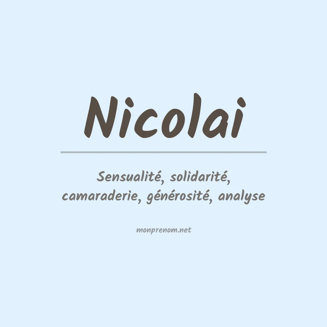 Signification du Prénom Nicolai