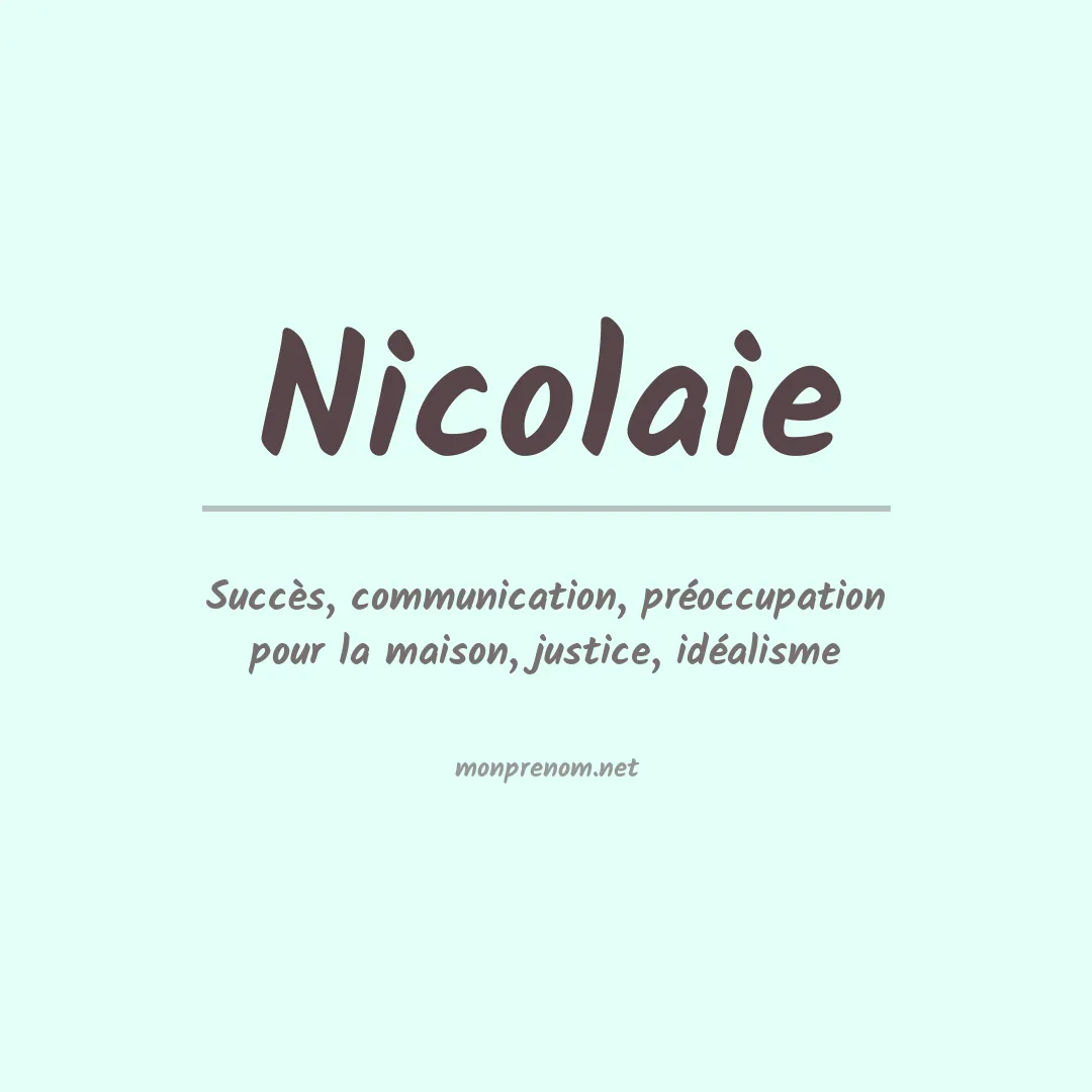 Signification du Prénom Nicolaie