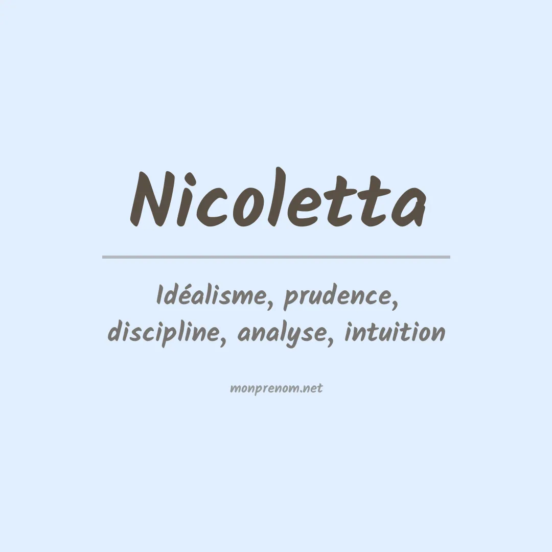 Signification du Prénom Nicoletta