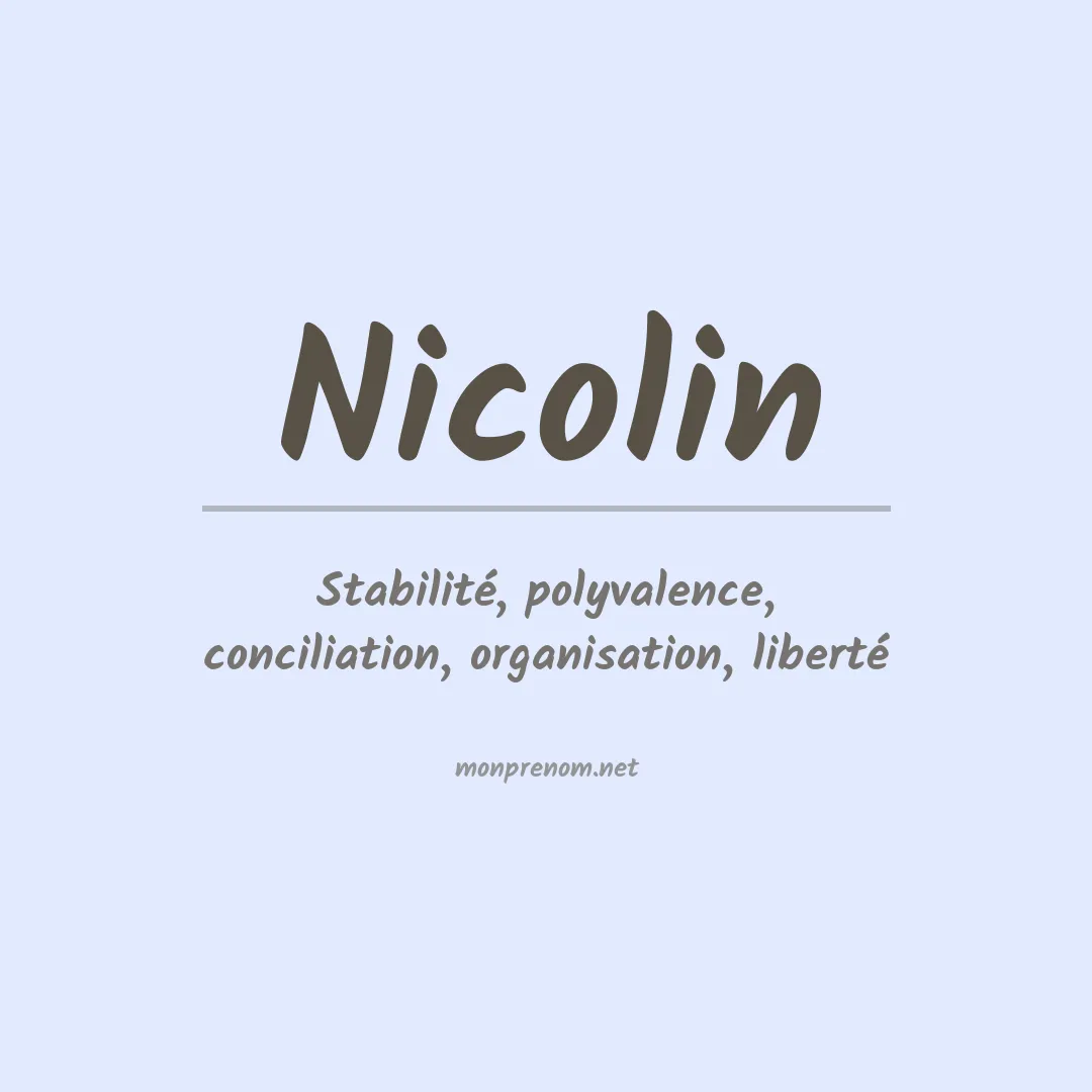 Signification du Prénom Nicolin Signification du Prénom Nicolin