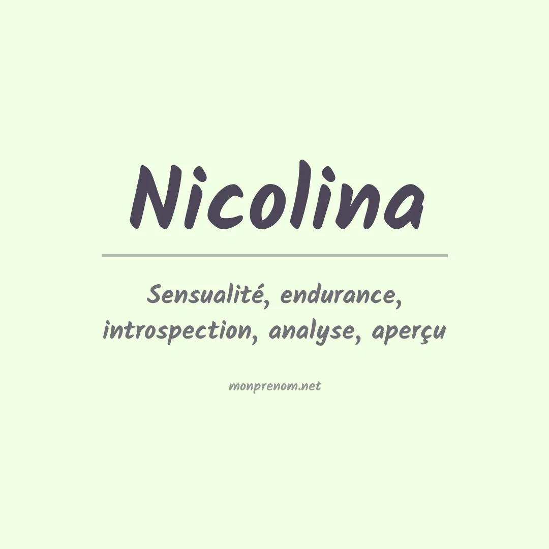 Signification du Prénom Nicolina Signification du Prénom Nicolina