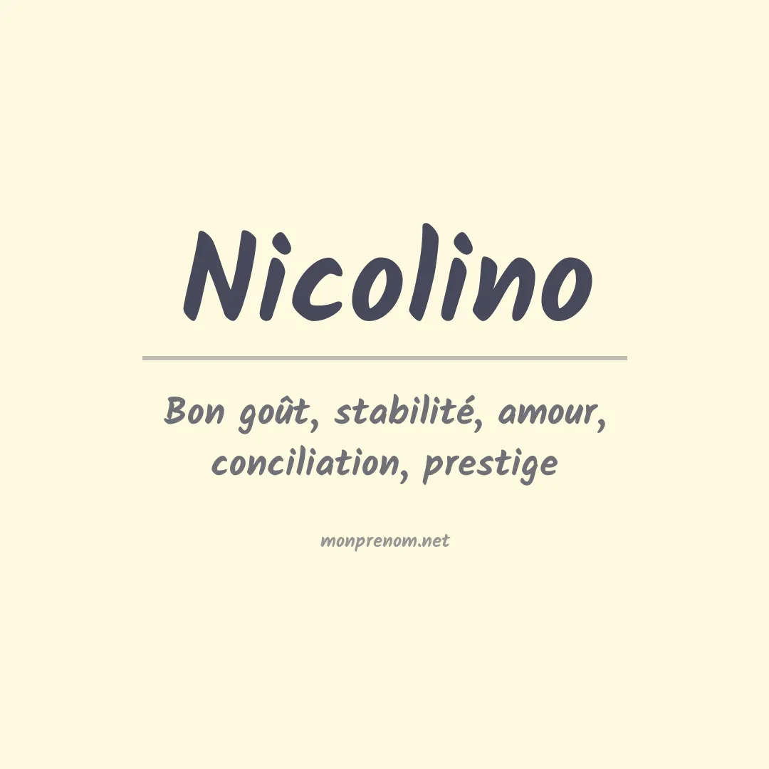 Signification du Prénom Nicolino
