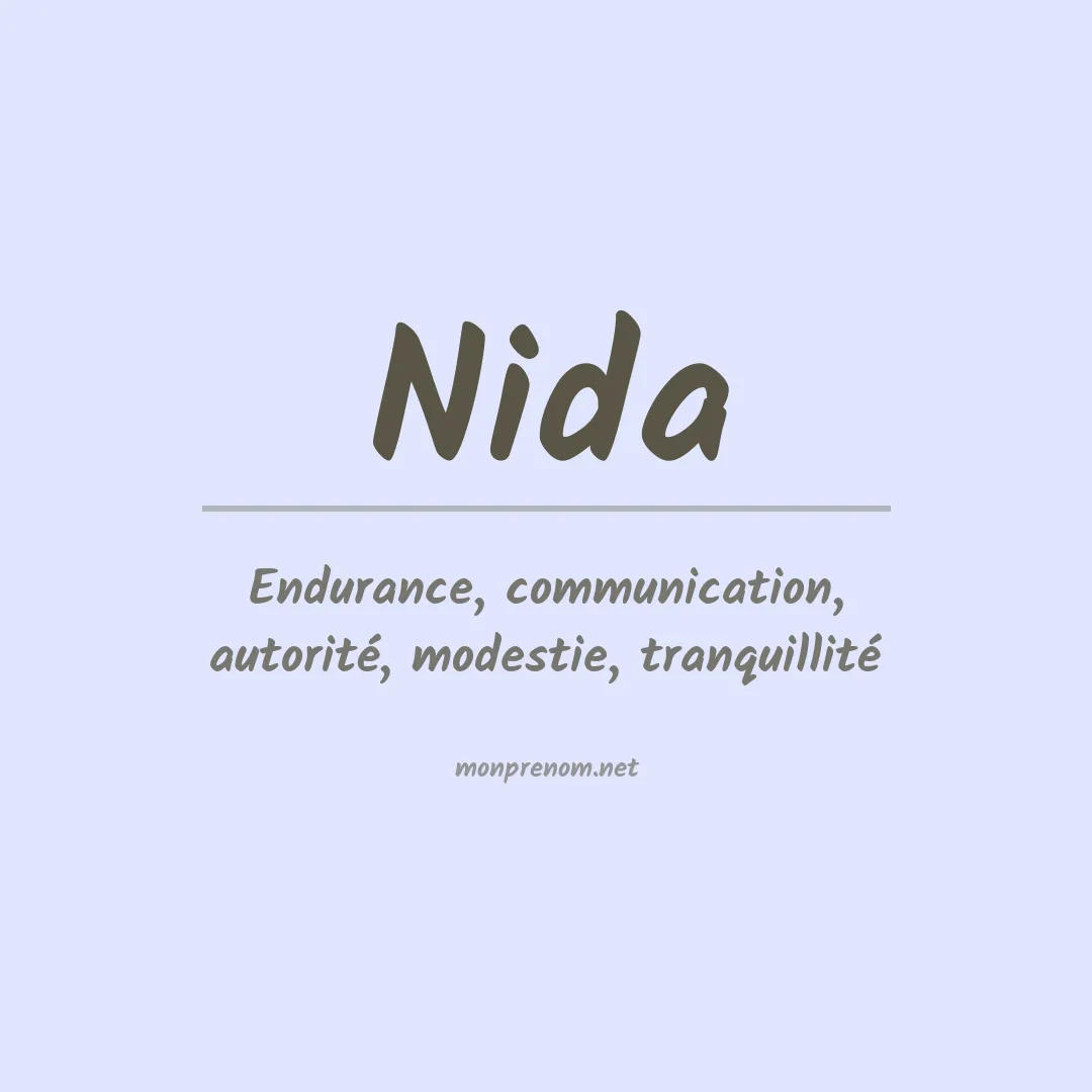 Signification du Prénom Nida