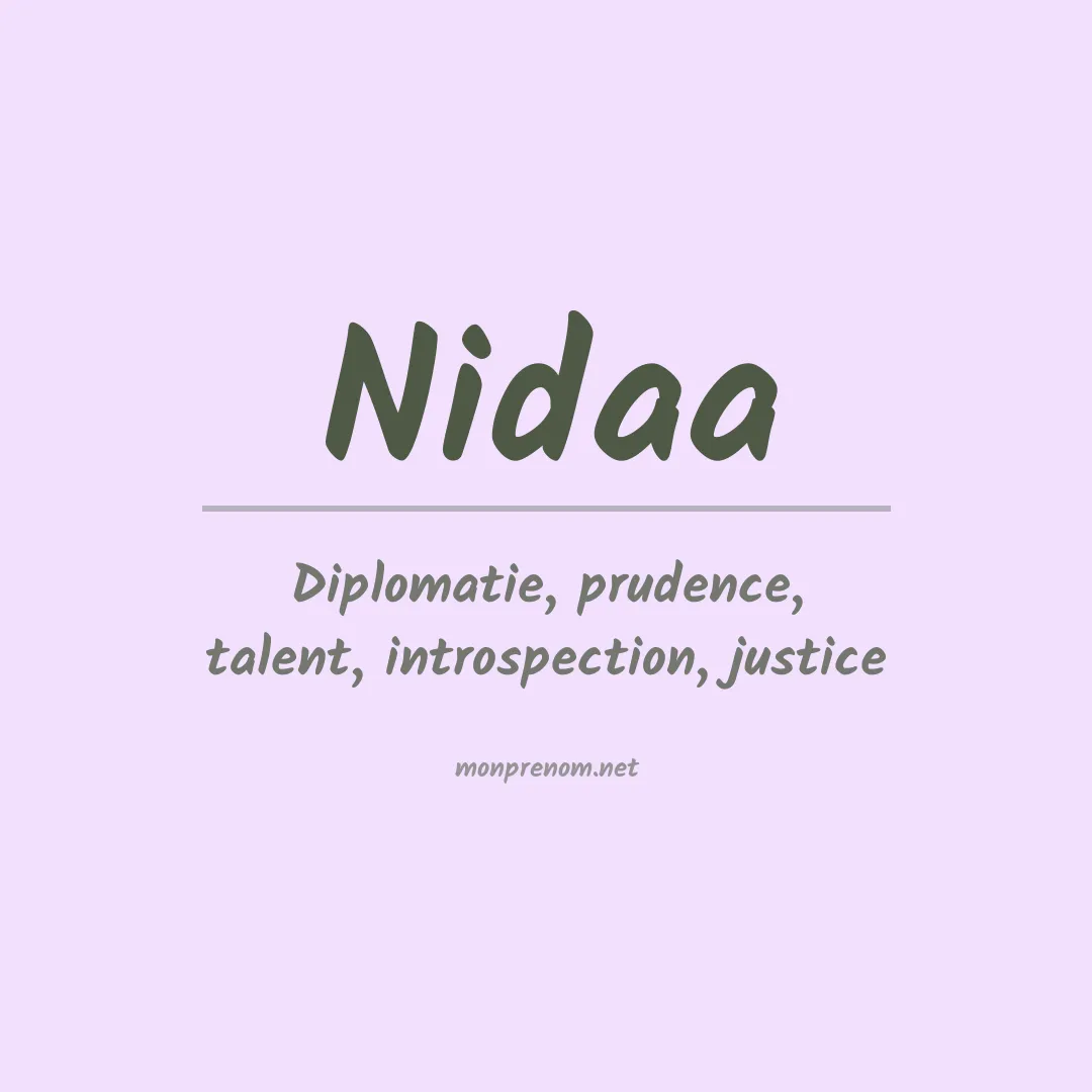 Signification du Prénom Nidaa Signification du Prénom Nidaa