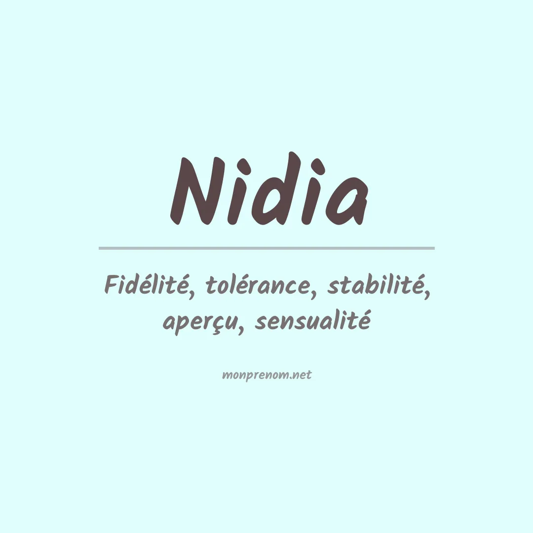 Signification du Prénom Nidia