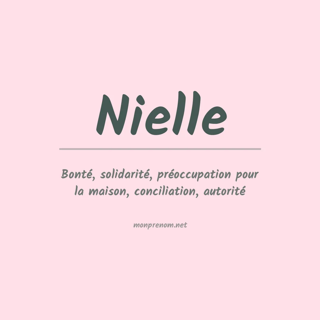 Signification du Prénom Nielle