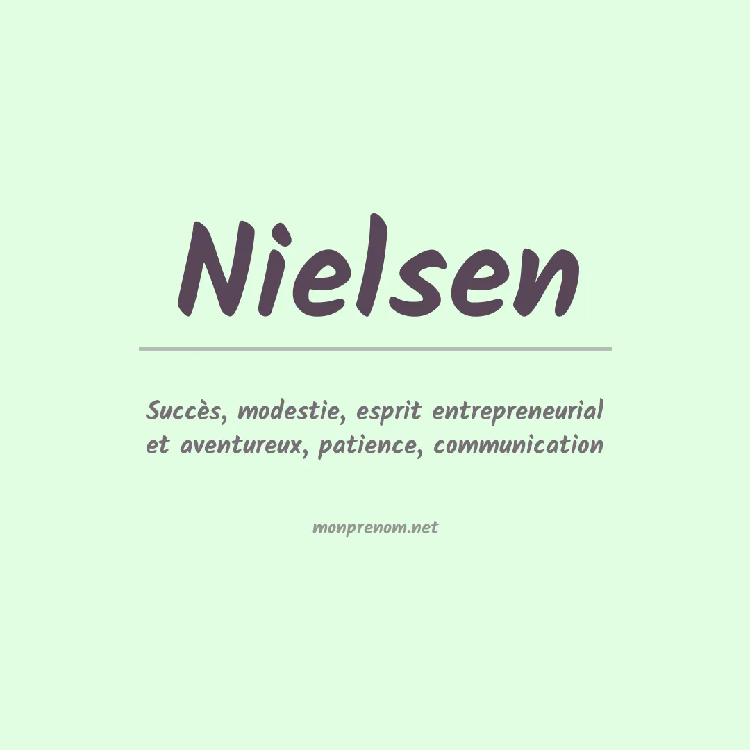Signification du Prénom Nielsen