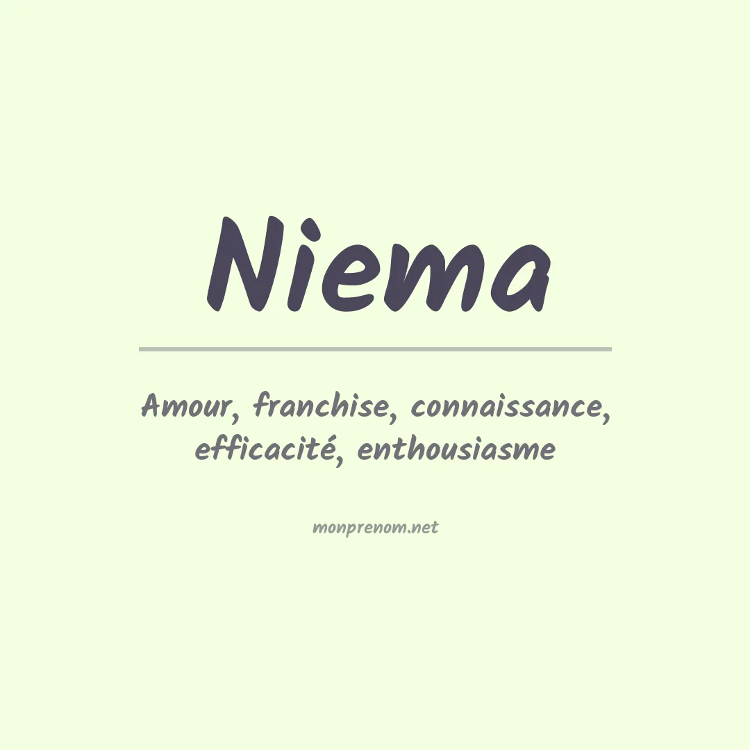 Signification du Prénom Niema Signification du Prénom Niema