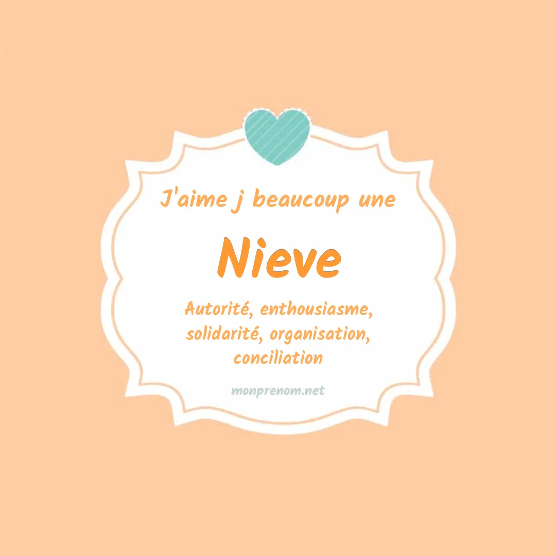 j'aime beaucoup Nieve