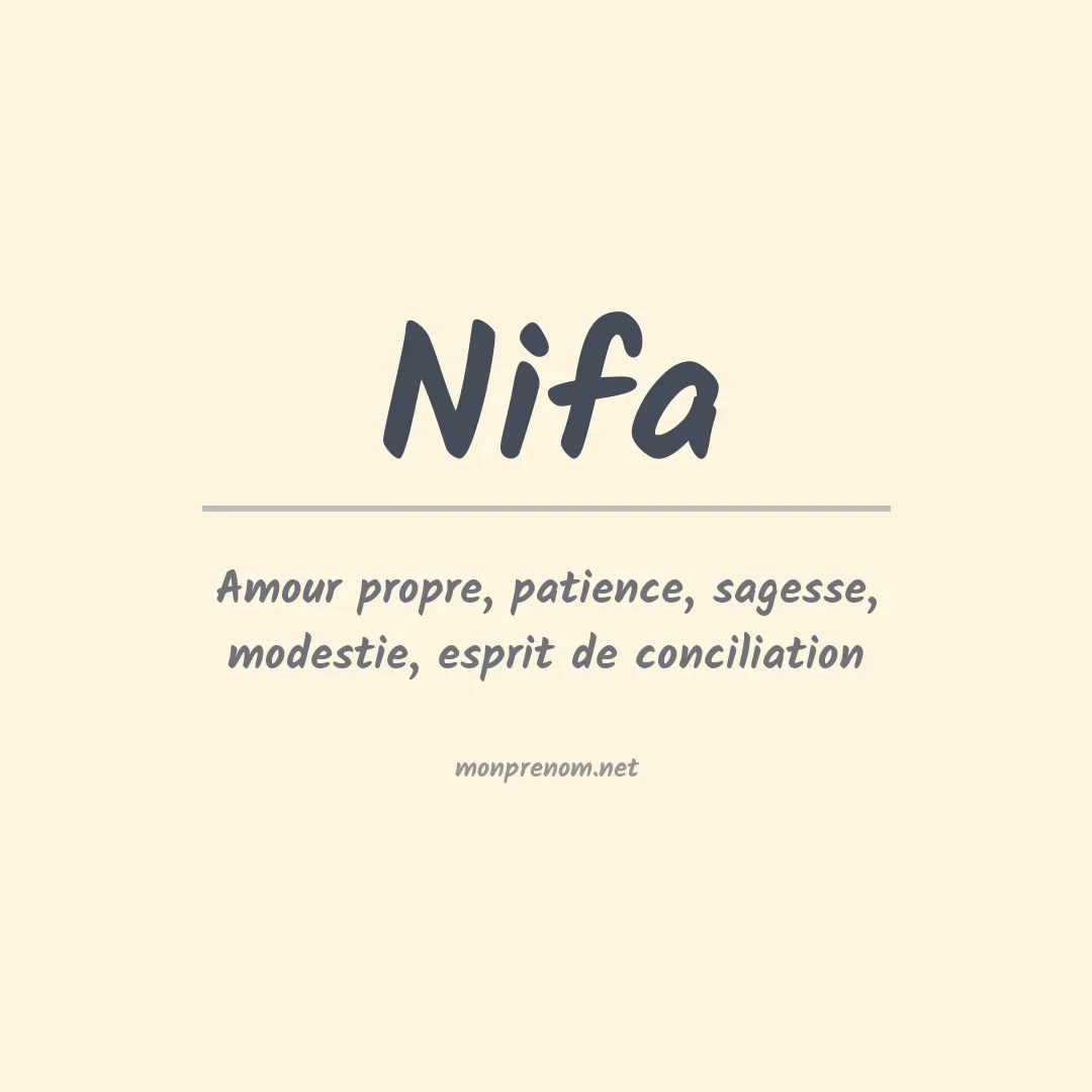 Signification du Prénom Nifa Signification du Prénom Nifa