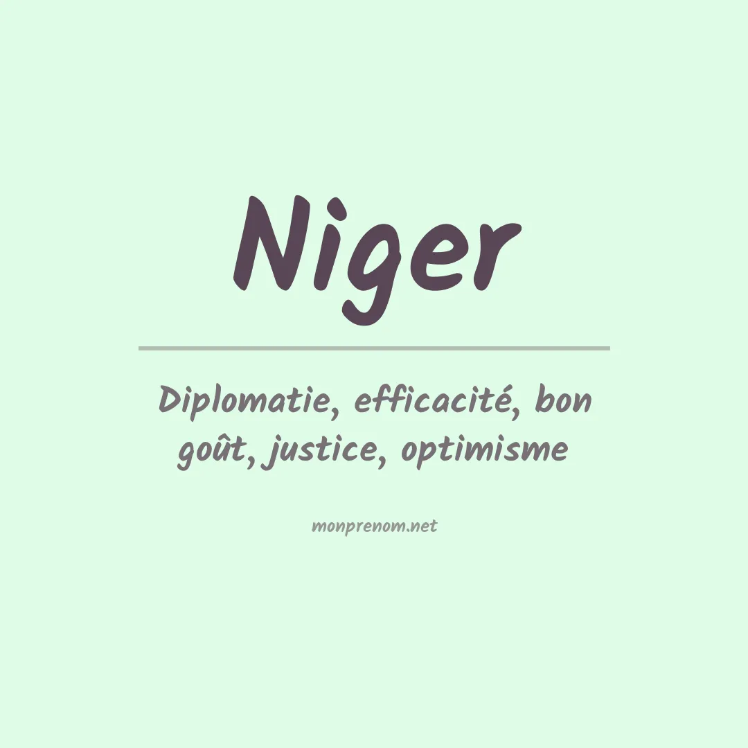 Signification du Prénom Niger